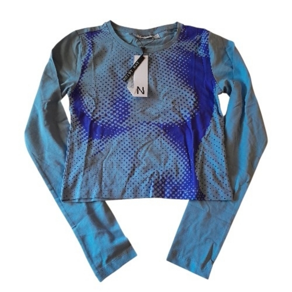 Noisy May Katinka Blouse Illusion Print Long Sleeve M - Picture 4 of 11